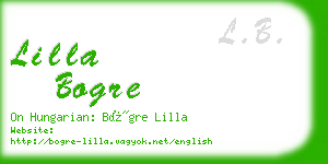 lilla bogre business card